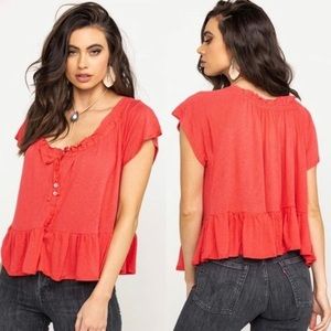 Free People Charlie peplum Blouse
